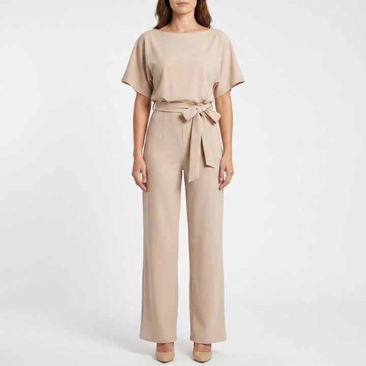 VelviqueWide-Leg Short-Sleeve Jumpsuit