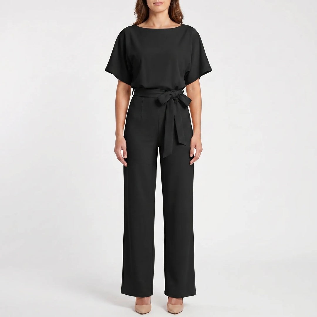VelviqueWide-Leg Short-Sleeve Jumpsuit