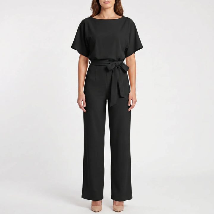 VelviqueWide-Leg Short-Sleeve Jumpsuit
