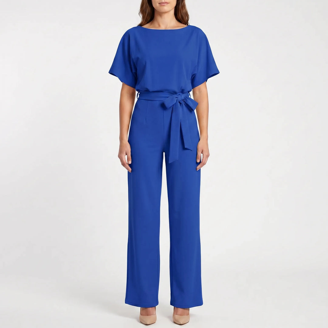 VelviqueWide-Leg Short-Sleeve Jumpsuit
