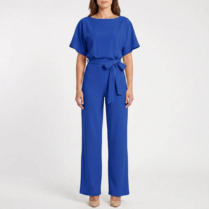 VelviqueWide-Leg Short-Sleeve Jumpsuit