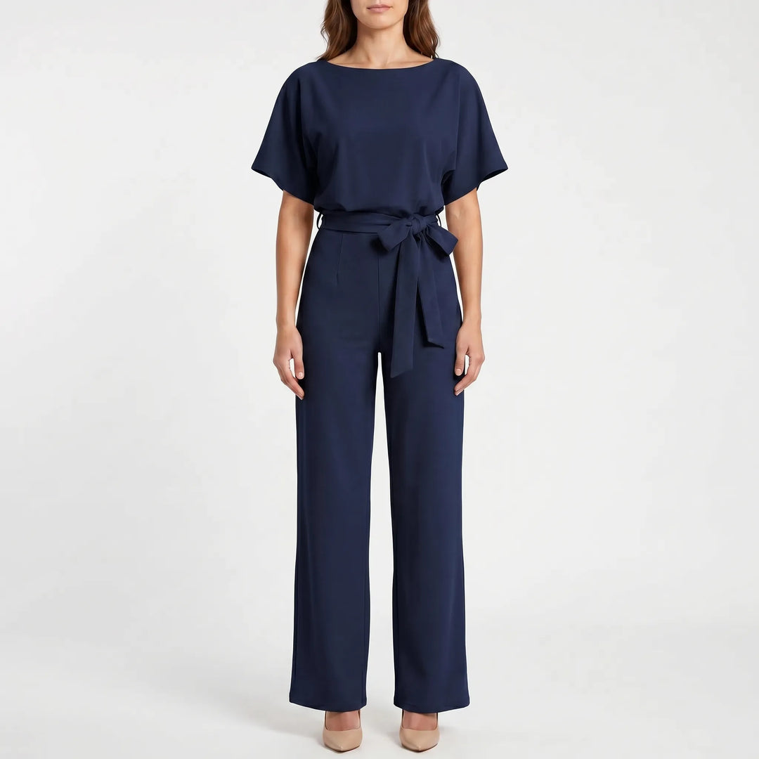 VelviqueWide-Leg Short-Sleeve Jumpsuit