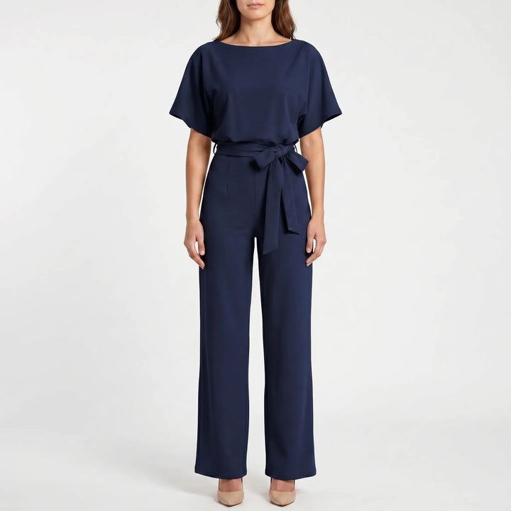 VelviqueWide-Leg Short-Sleeve Jumpsuit