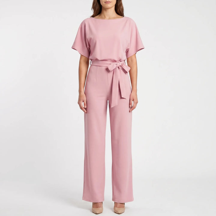 VelviqueWide-Leg Short-Sleeve Jumpsuit