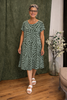 Ingrid™ | Lniana Letnia Sukienka Midi