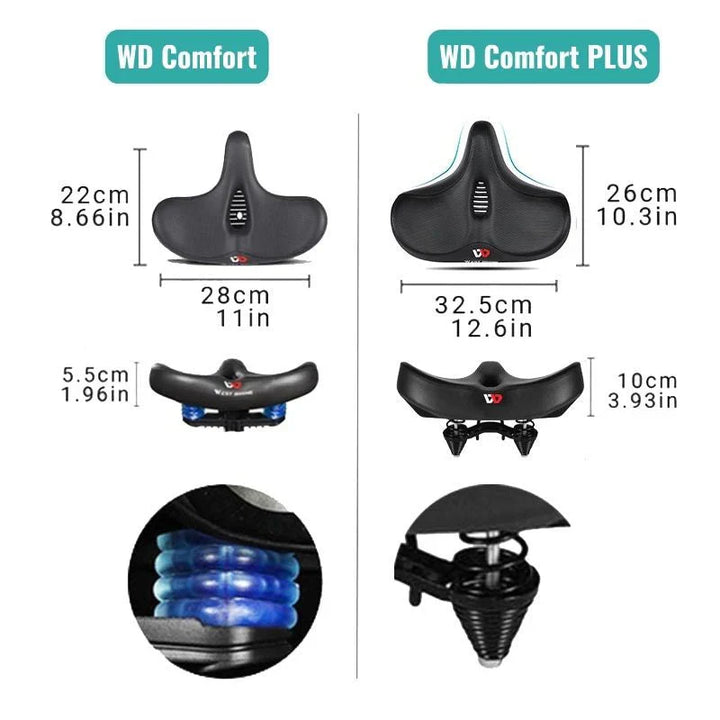 CyclePad Wygodne Siodło Rowerowe z Extra Szerokim Siedzeniem