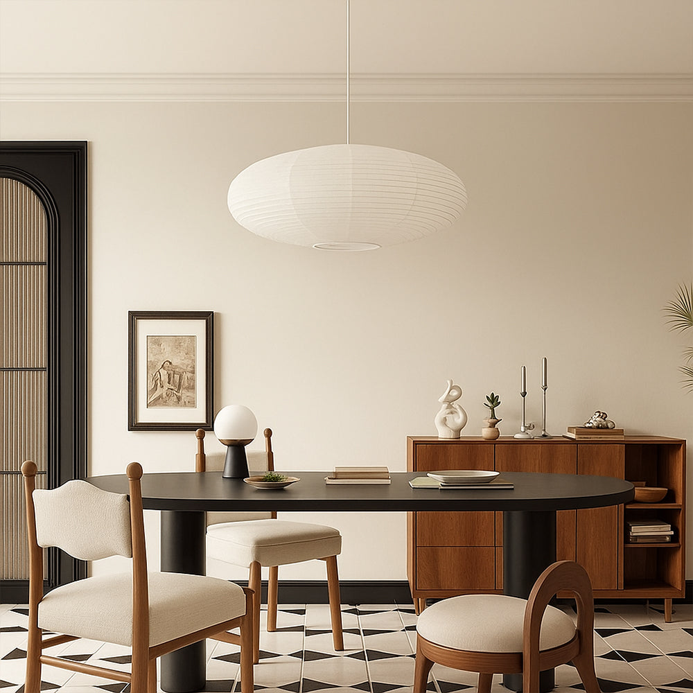 Lampa wisząca Wabi-Sabi z papierowym kloszem – japoński minimalistyczny design