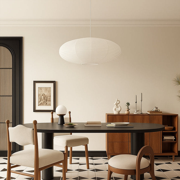 Lampa wisząca Wabi-Sabi z papierowym kloszem – japoński minimalistyczny design