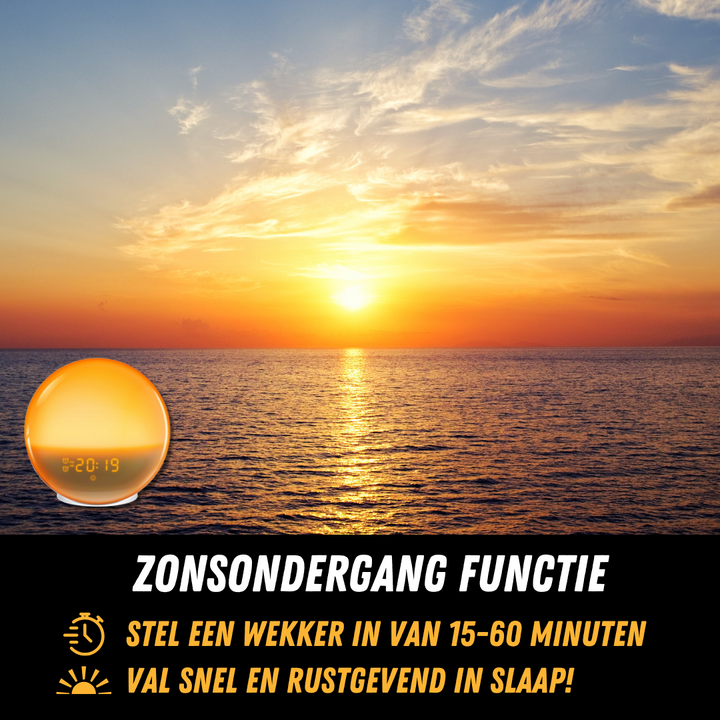 Naturalny radiobudzik ze światłem budzącym - GlowRise