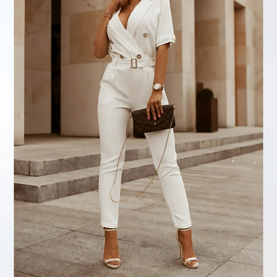 Elegancki Jumpsuit z Paskiem