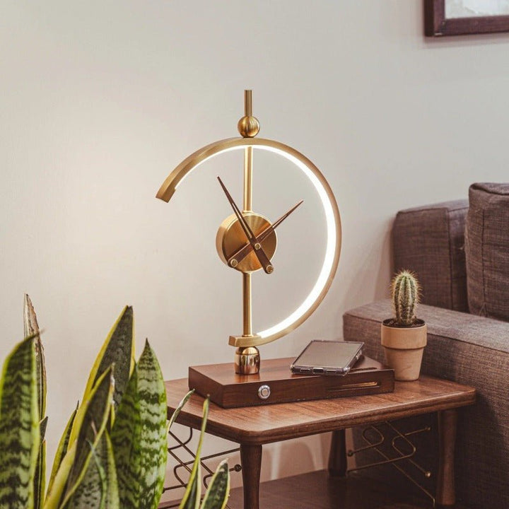AuraTijd™ | Luksusowy lampa-zegar z ładowarką