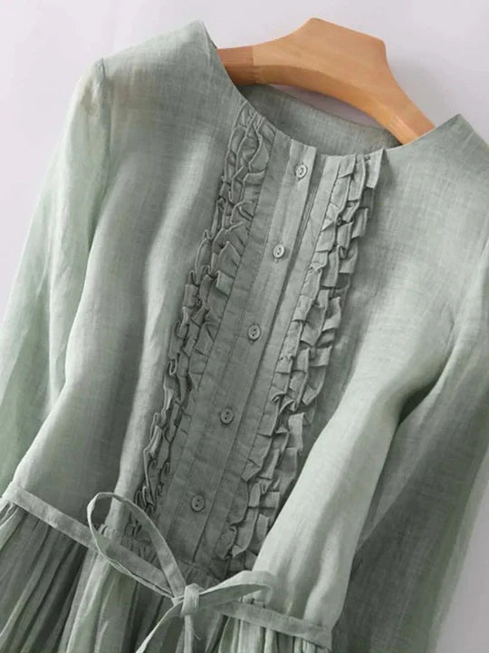 Stylowa Sukienka Lniana Przewiewna i Wygodna