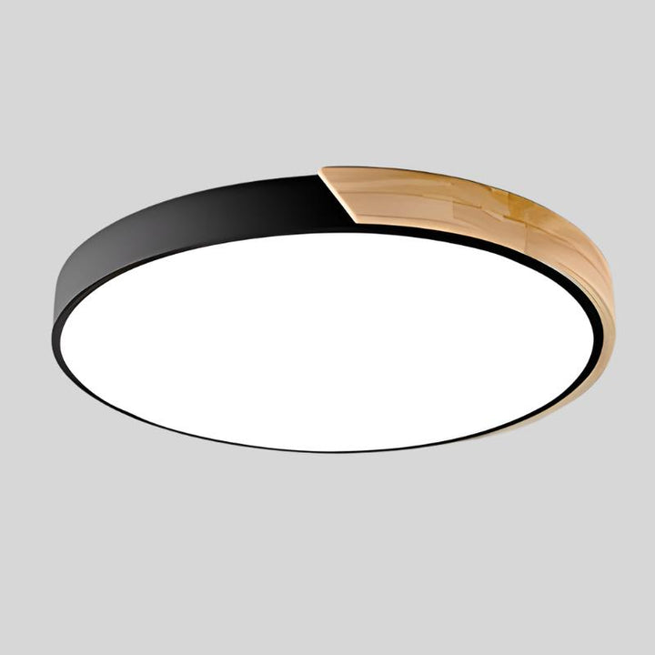 Okrągła lampa sufitowa Nordic Macaron z drewna