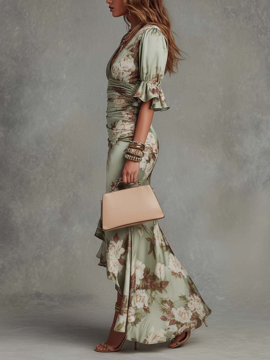 Elisea™ | Elegancka kwiatowa sukienka maxi