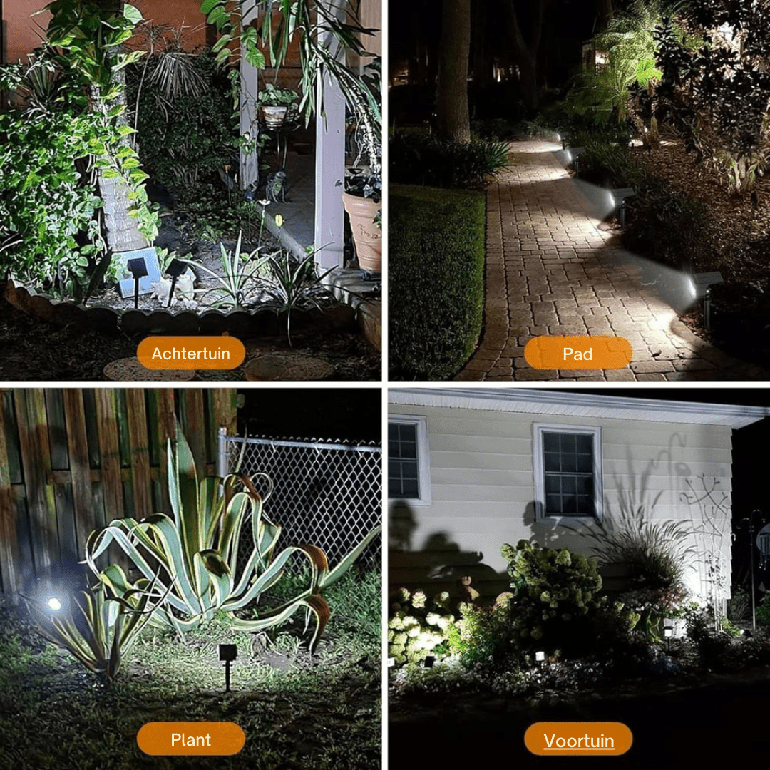 Stylowa wodoodporna solarna lampa ogrodowa