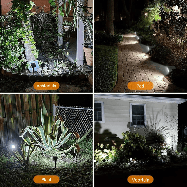 Stylowa wodoodporna solarna lampa ogrodowa