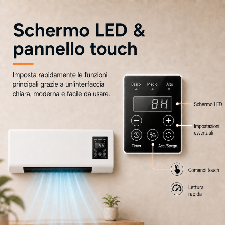Kompaktowy wentylator ścienny – przenośne chłodzenie z pilotem