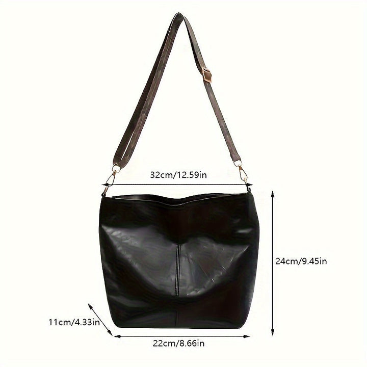 Pojemna geometryczna torba – torba na ramię o dużej pojemności w stylu retro