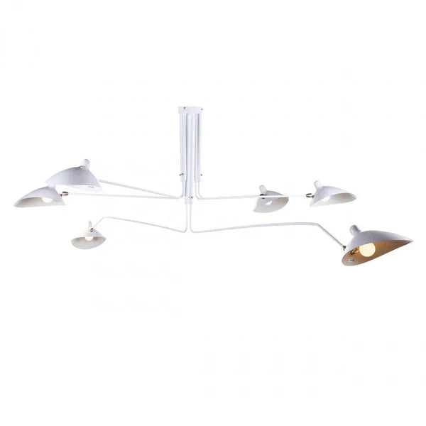 Czarna lampa sufitowa z obrotowymi ramionami – nowoczesny design