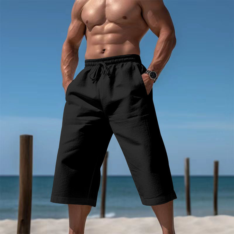 Breathable Capri Pants Mens Fashionable Casual Breathable Shorts