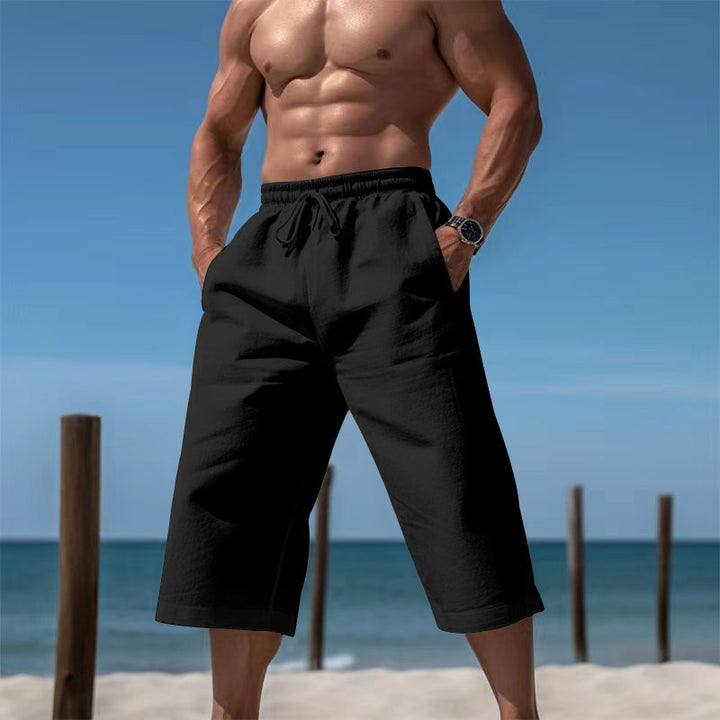 Breathable Capri Pants Mens Fashionable Casual Breathable Shorts