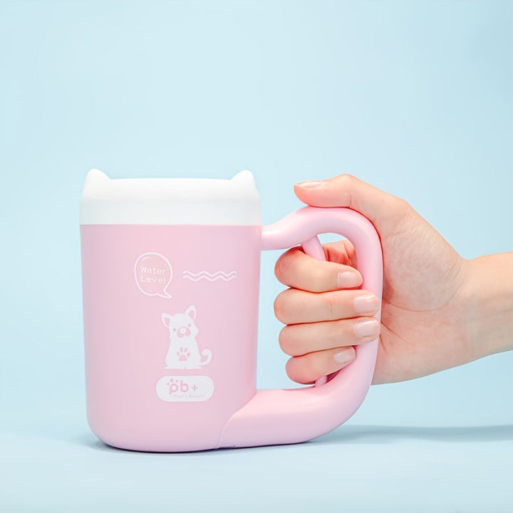 Silikonowa miska do mycia łap zwierząt – przenośna, z miękką szczoteczką do mycia łap