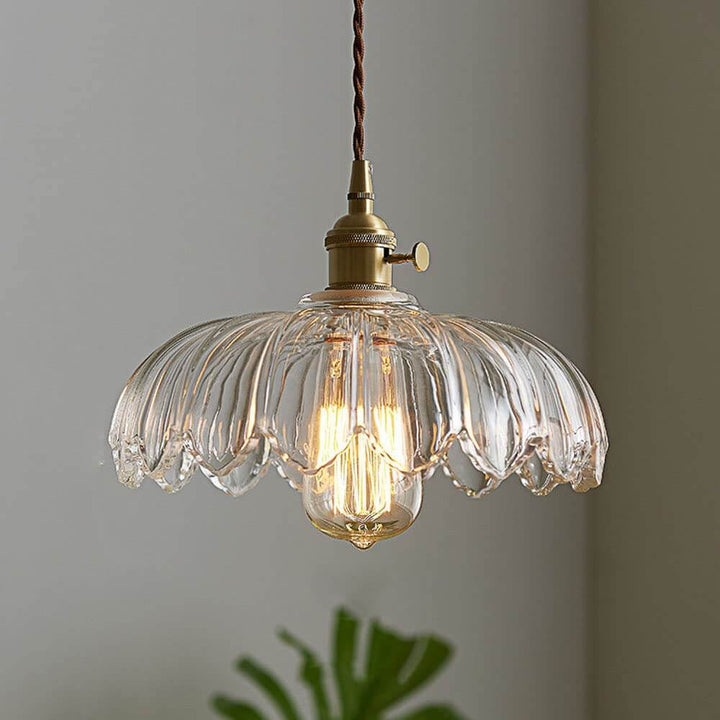 Szklana Lampa Wisząca - Romantyczna Atmosfera