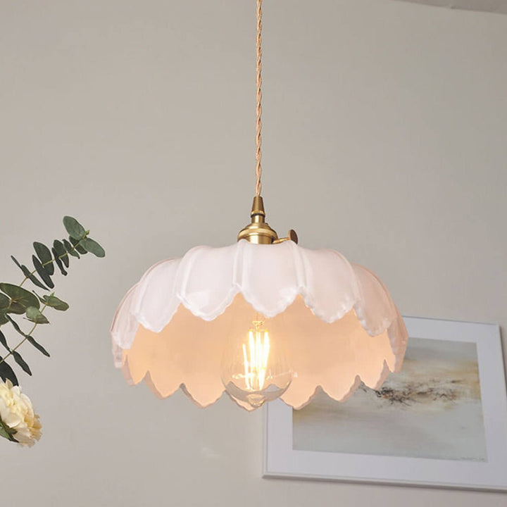 Szklana Lampa Wisząca - Romantyczna Atmosfera