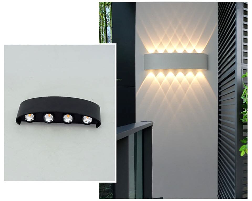 Wodoodporny kinkiet zewnętrzny LED – smukły aluminiowy, energooszczędny