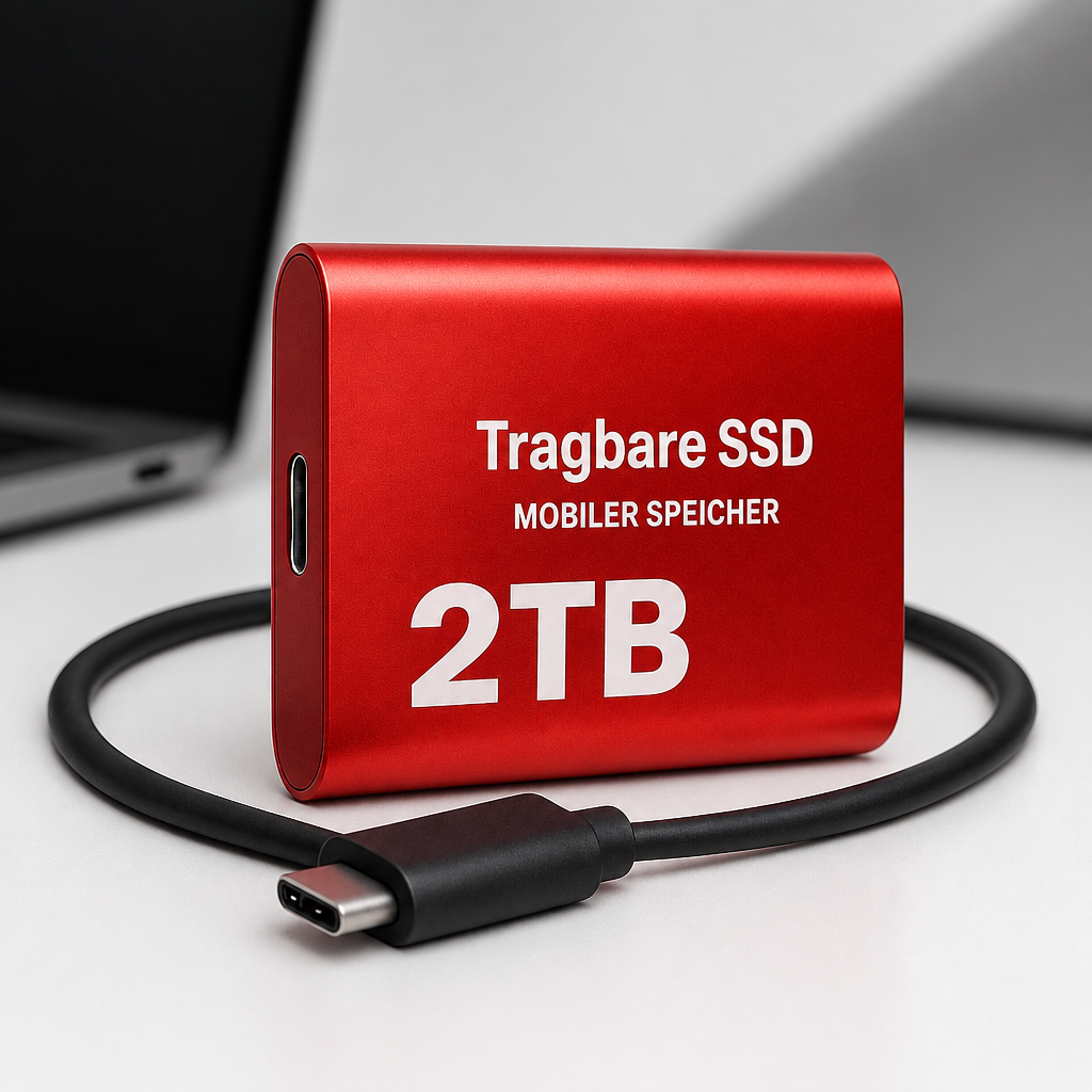 Przenośny szybki dysk SSD, USB-C 1050 MB/s (2 TB)