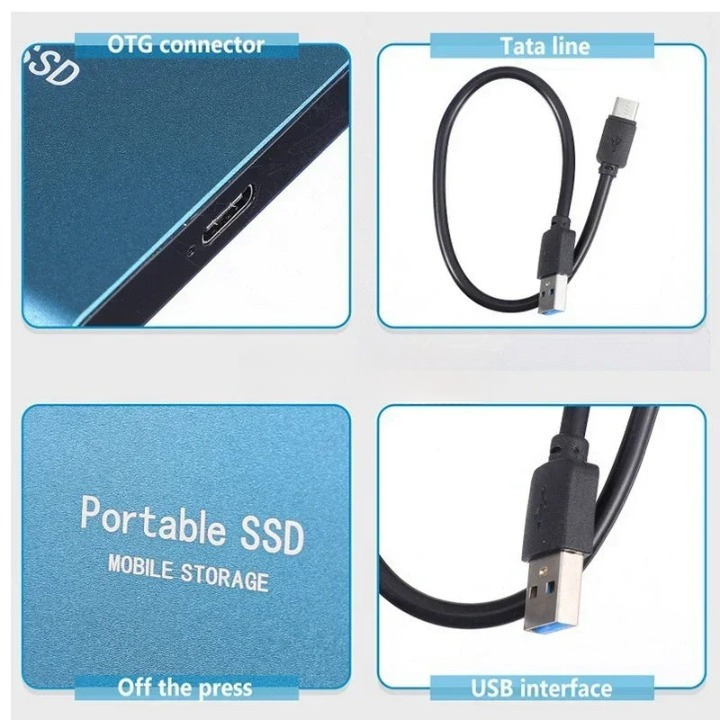 Przenośny szybki dysk SSD, USB‑C, 1050 MB/s (64 GB)