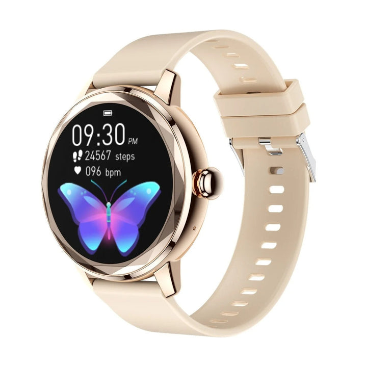 Smartwatch damski Smart Gold – luksusowy zegarek sportowy ze stali nierdzewnej