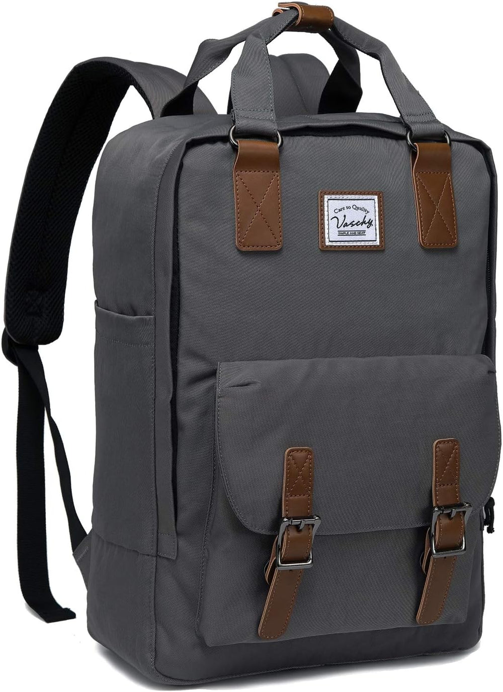 15,6-calowy (39.62 cm) wodoodporny vintage plecak na laptopa z kieszeniami organizacyjnymi – UrbanEase