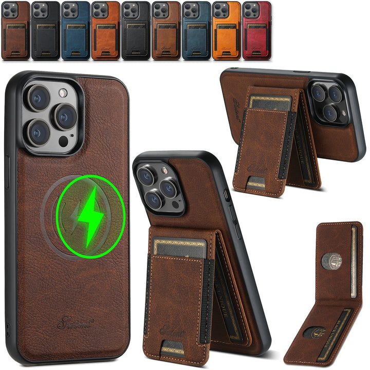 Luksusowe etui na telefon z kieszonką na karty