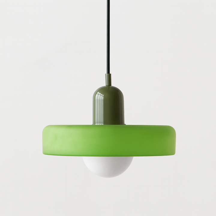 Lampa wisząca w stylu Bauhaus z kolorowego szkła