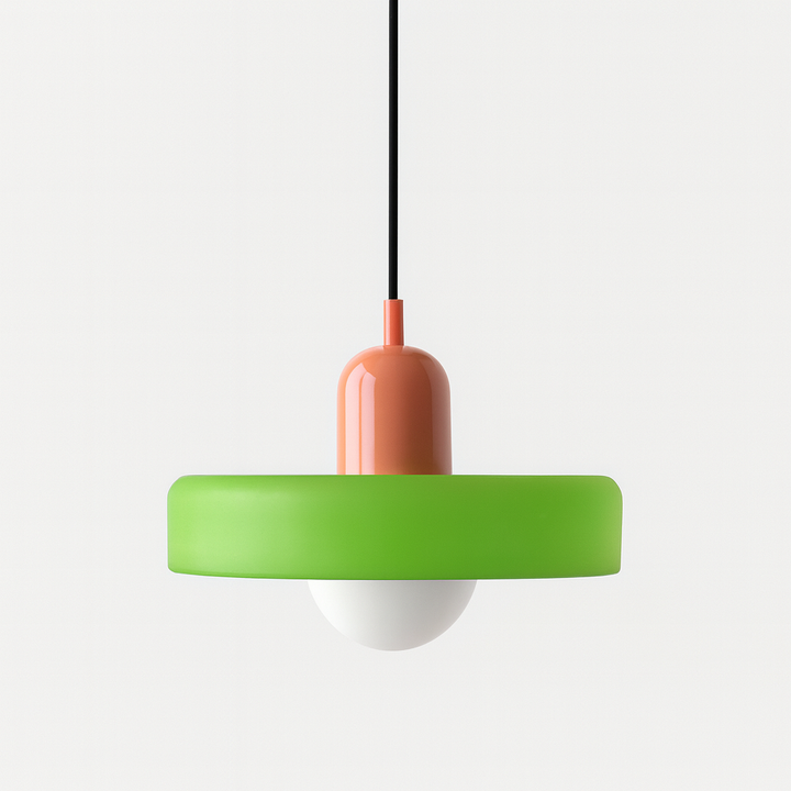 Lampa wisząca w stylu Bauhaus z kolorowego szkła