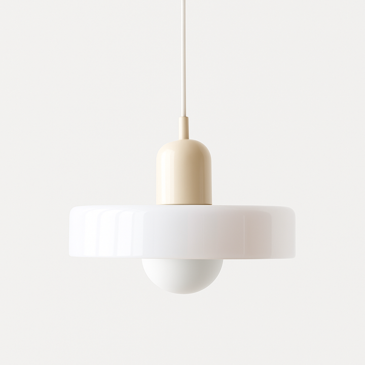 Lampa wisząca w stylu Bauhaus z kolorowego szkła