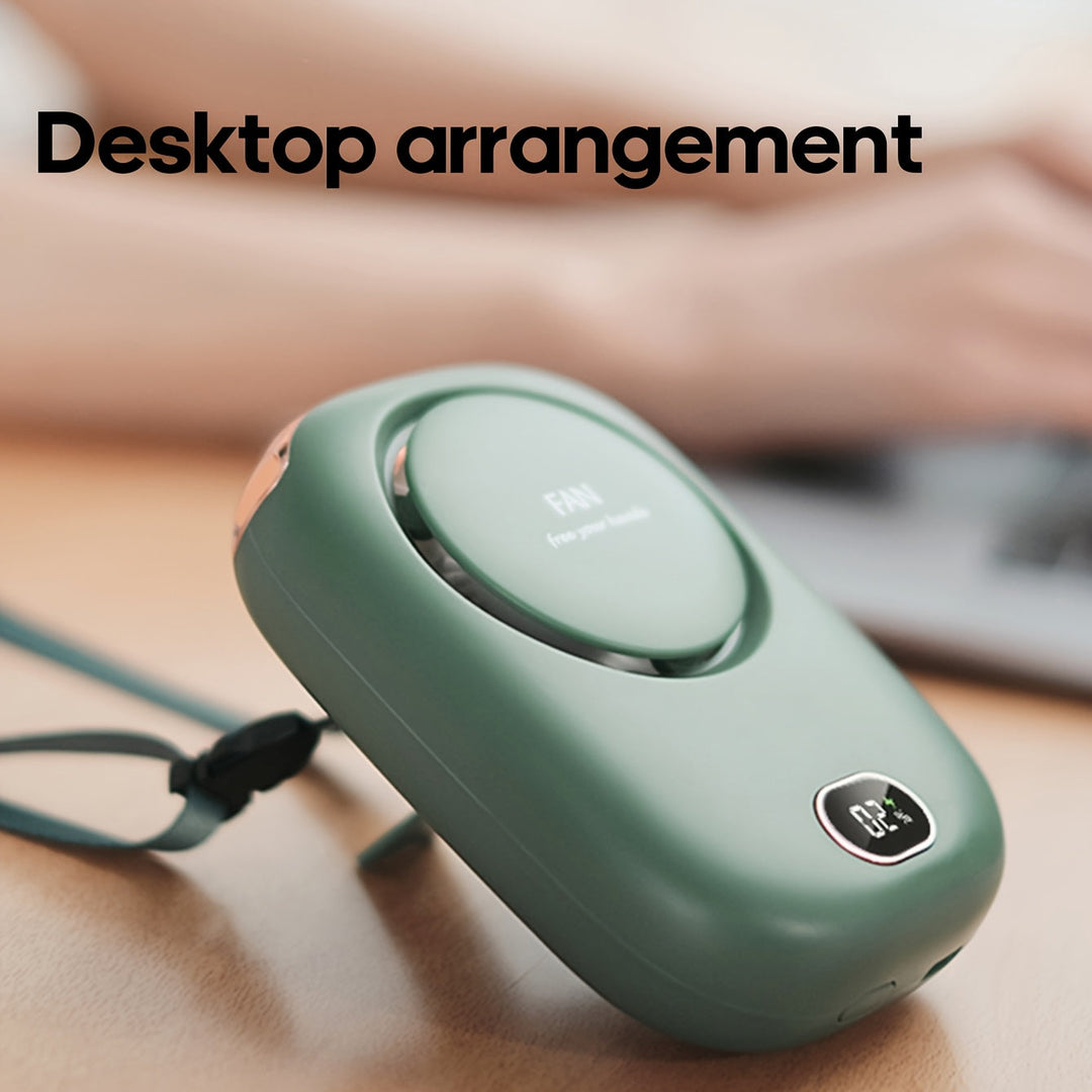 Mini wentylator na szyję z ładowaniem USB – lekki, z regulowanymi prędkościami