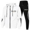 Męski Dres Z Kurtką Zapinaną Na Zamek I Dopasowanymi Spodniami Typu Joggers