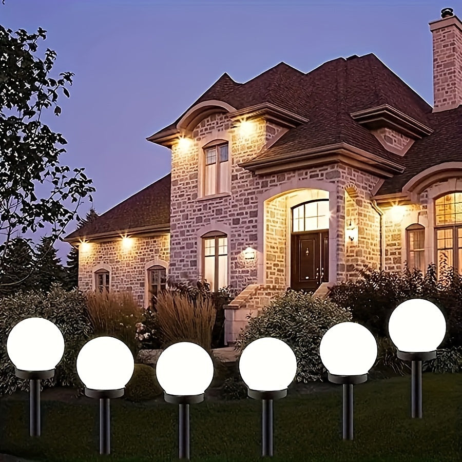 Solarne lampy ogrodowe LED – kuliste oświetlenie do ścieżek i ogrodów