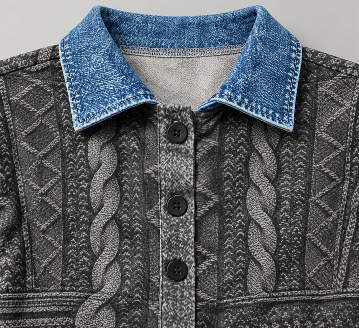 Damska bluza oversize – z półguzikami i kołnierzem, na co dzień