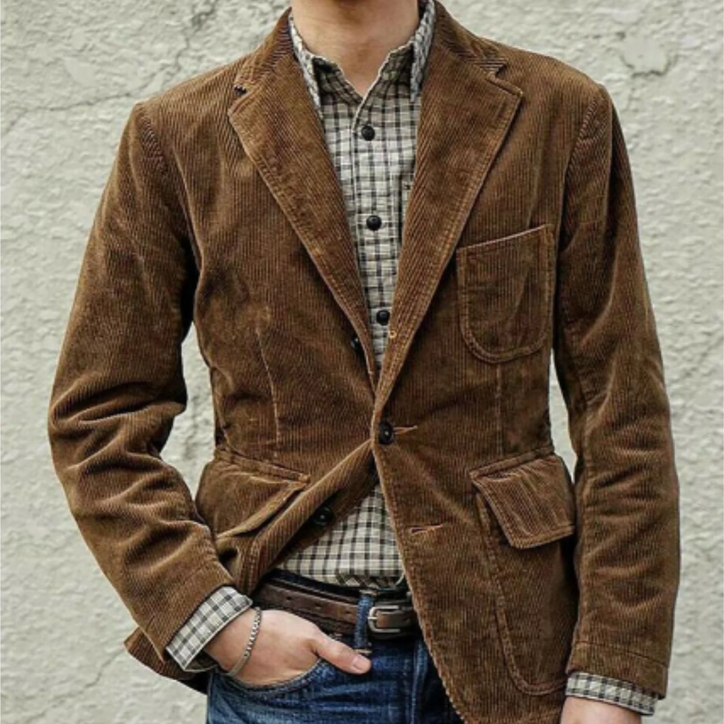 Męski Vintage Blazer – Klasyczny Styl z Nowoczesnym Urokiem