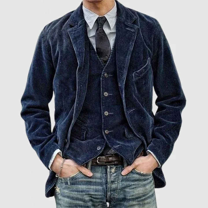 Męski Vintage Blazer – Klasyczny Styl z Nowoczesnym Urokiem