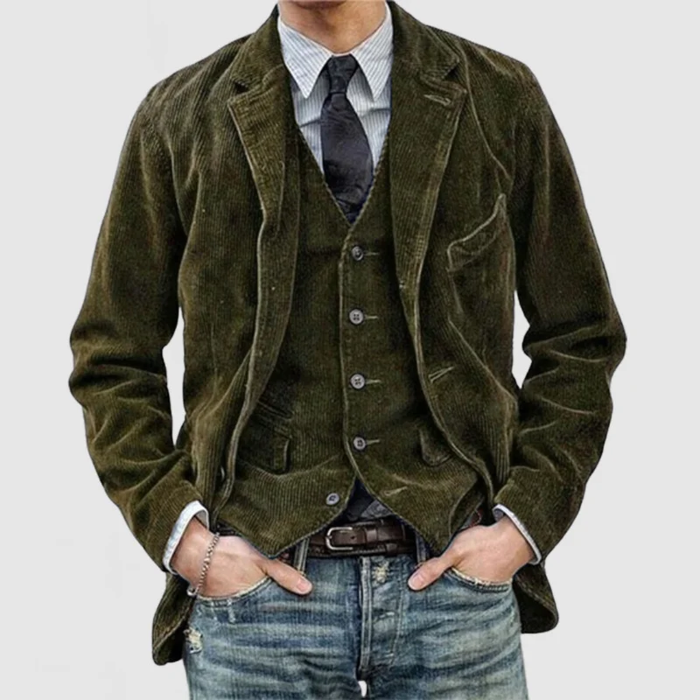 Męski Vintage Blazer – Klasyczny Styl z Nowoczesnym Urokiem