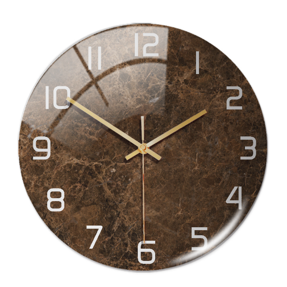 Elegancki zegar ścienny z efektem marmuru – MarbleTime