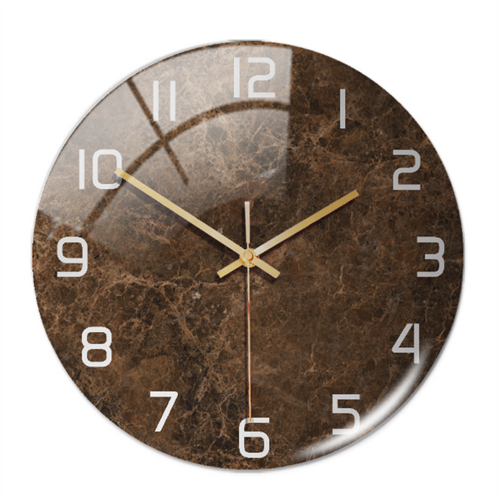 Elegancki zegar ścienny z efektem marmuru – MarbleTime