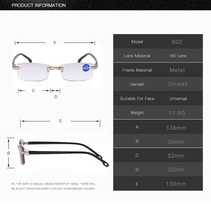 Multifokalne Okulary do Czytania z Filtrem Światła Niebieskiego – VisionPlus