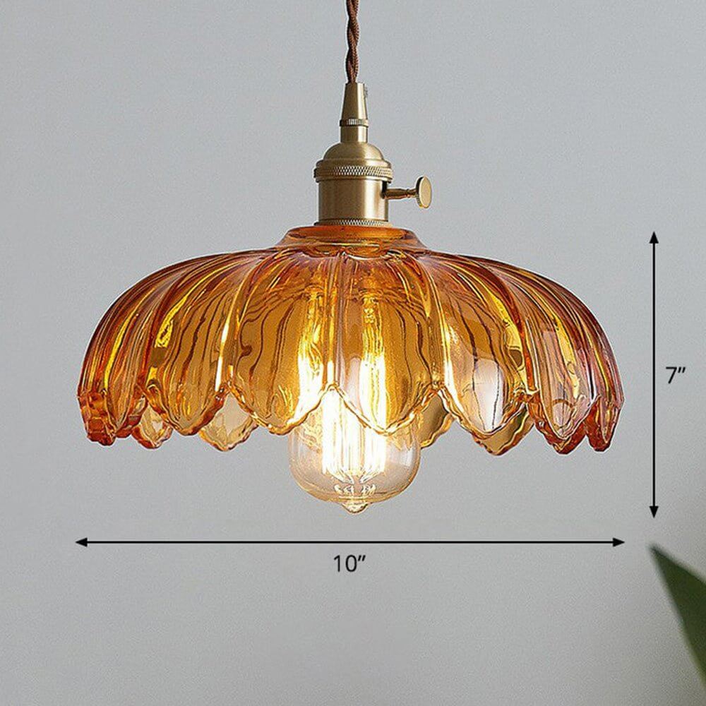 Szklana Lampa Wisząca - Romantyczna Atmosfera