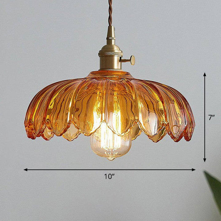 Szklana Lampa Wisząca - Romantyczna Atmosfera
