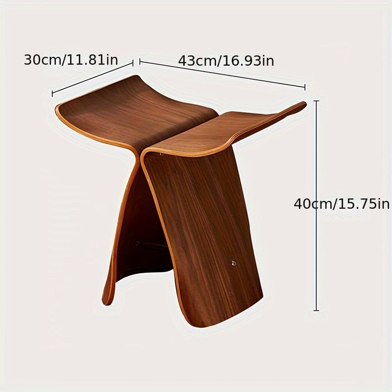 Elegancki stołek motylkowy – ponadczasowy design do salonu i przedpokoju